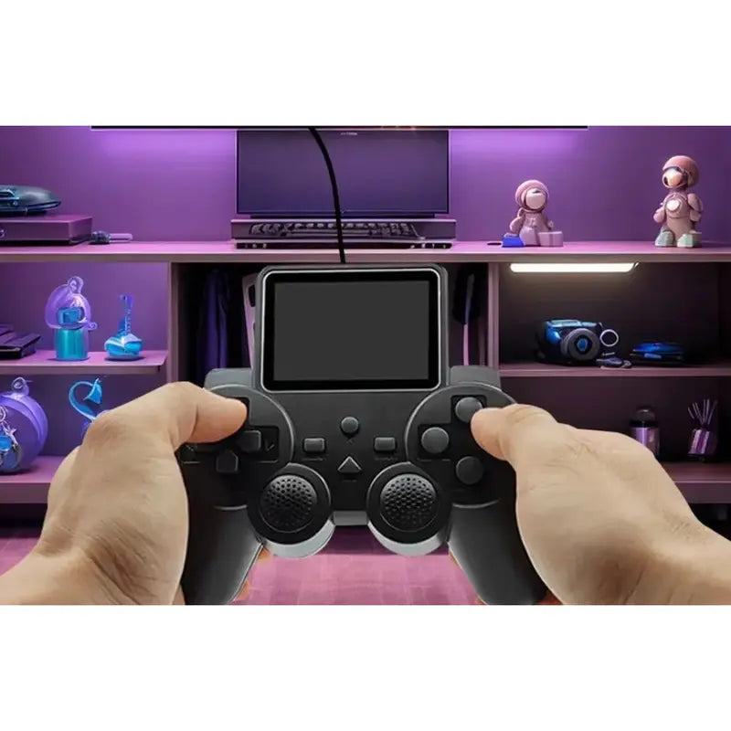 🎮✨ Controle de Vídeo Game Retrô com Tela LED – 520 Jogos na Palma da Mão!