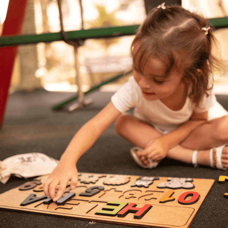 Quebra-Cabeça Personalizado com Nome, Números e Animais Educativo (FORMA)