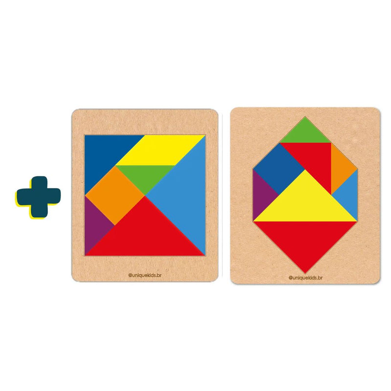 Combo Tangram: 2 unidades (Quadrado e Losango)