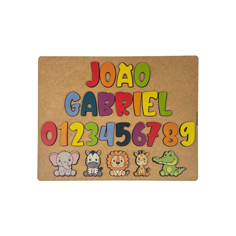 Combo Nome Composto com números e animais + alfabeto
