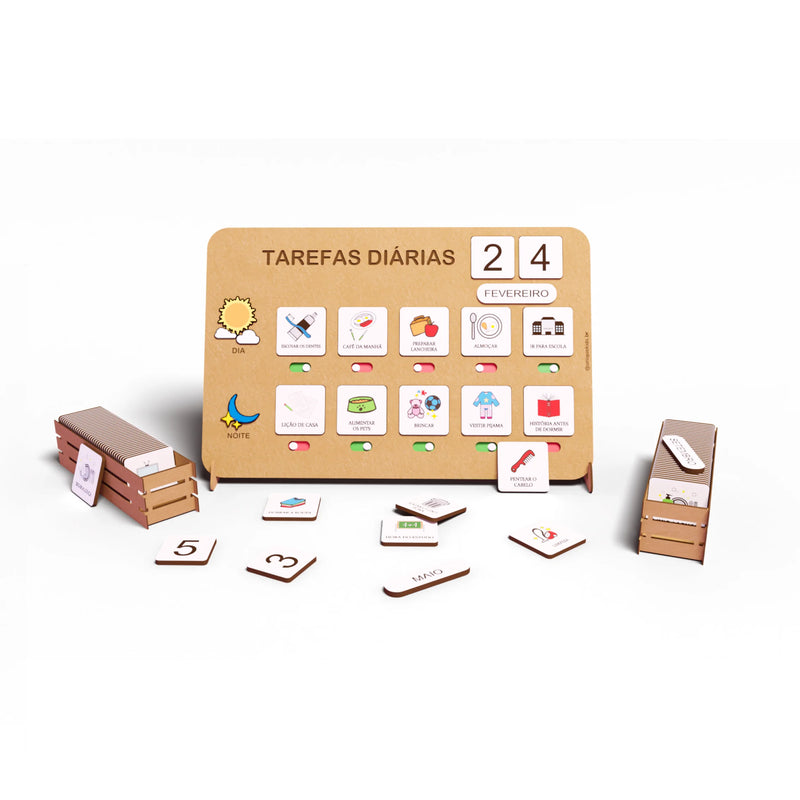 Combo Tarefas diárias + Nome Composto com números e animais