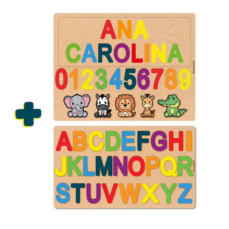 Combo Nome Composto com números e animais (FORMA) + alfabeto (FORMA)