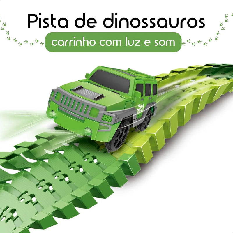 🦖 Pista Carrinhos Dino - 217 peças